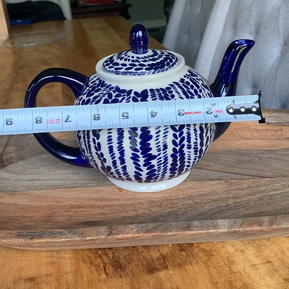 Blue and White Ceramic Teapot - Picture 11 of 12